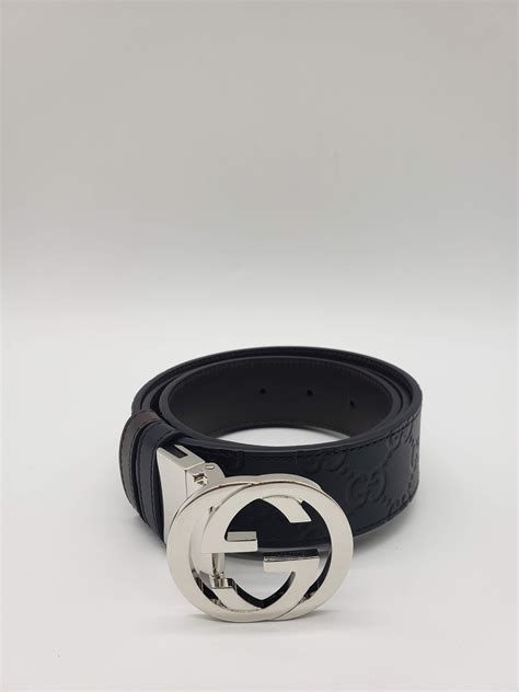 siignature gucci belt|reversible gucci signature belt price.